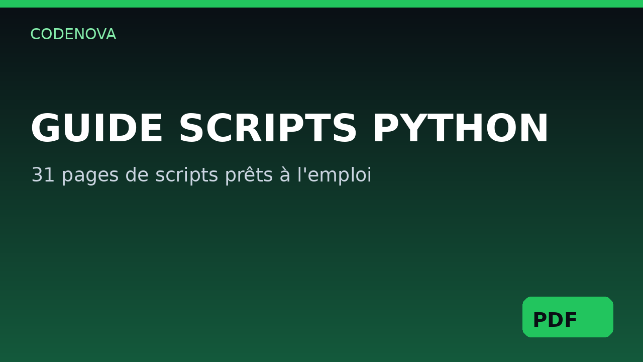 Couverture : Guide Ultime des Scripts Python Automates